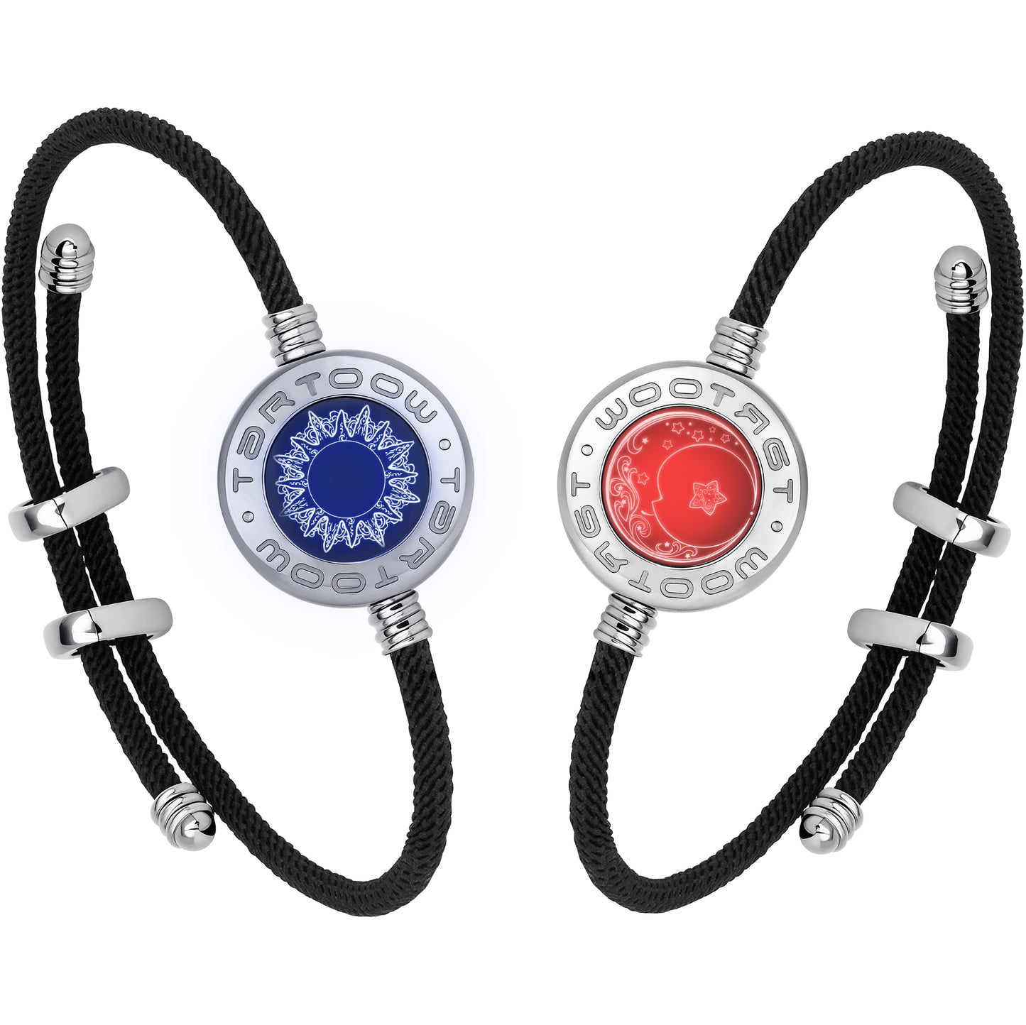 tartoow Long Distance Touch Vibration Bracelets Long Distance Relationship Gifts for Girlfriend Boyfriend Love Bracelets for Couples Bluetooth MB001