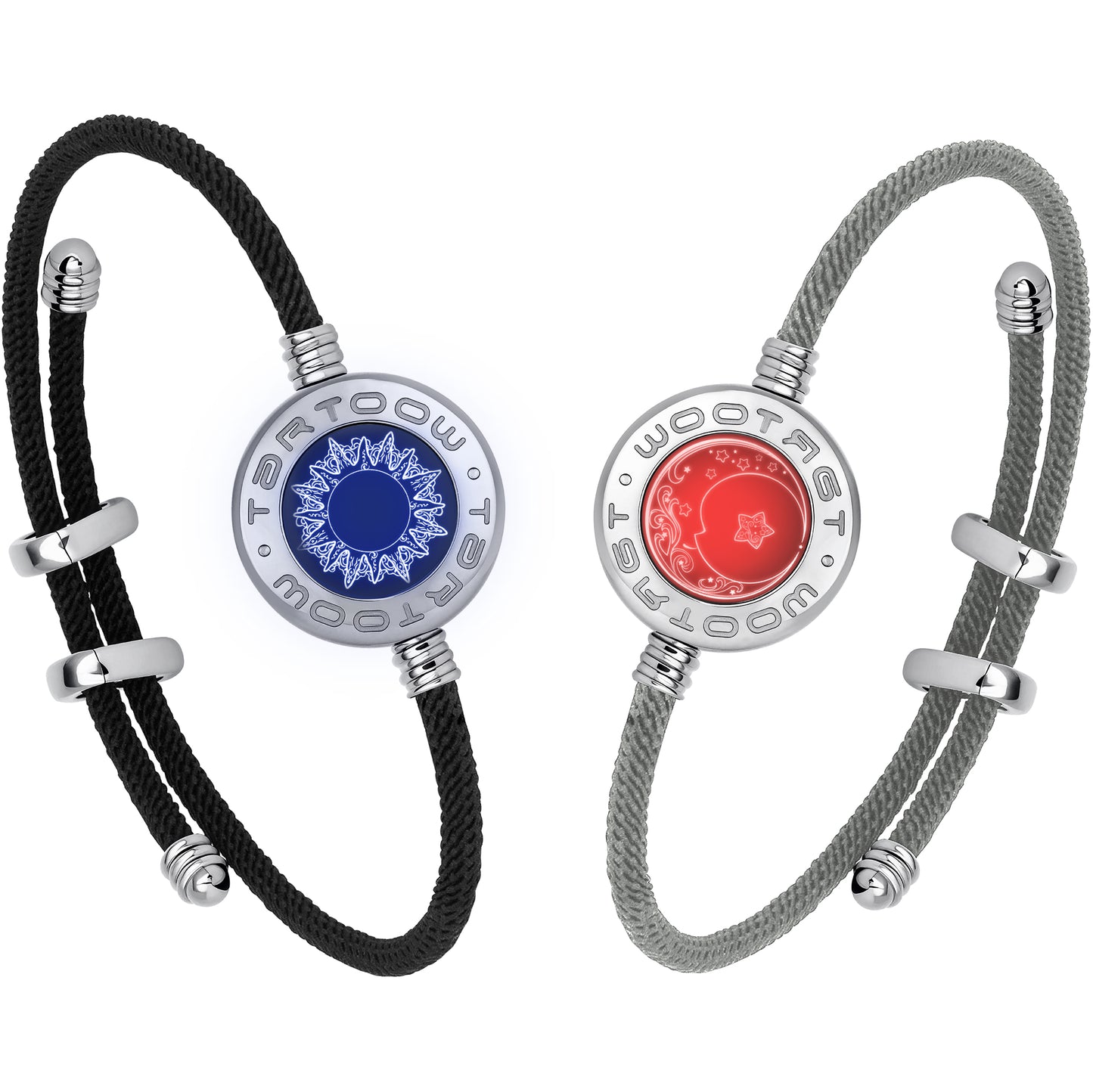 tartoow Long Distance Touch Vibration Bracelets Long Distance Relationship Gifts for Girlfriend Boyfriend Love Bracelets for Couples Bluetooth MB001