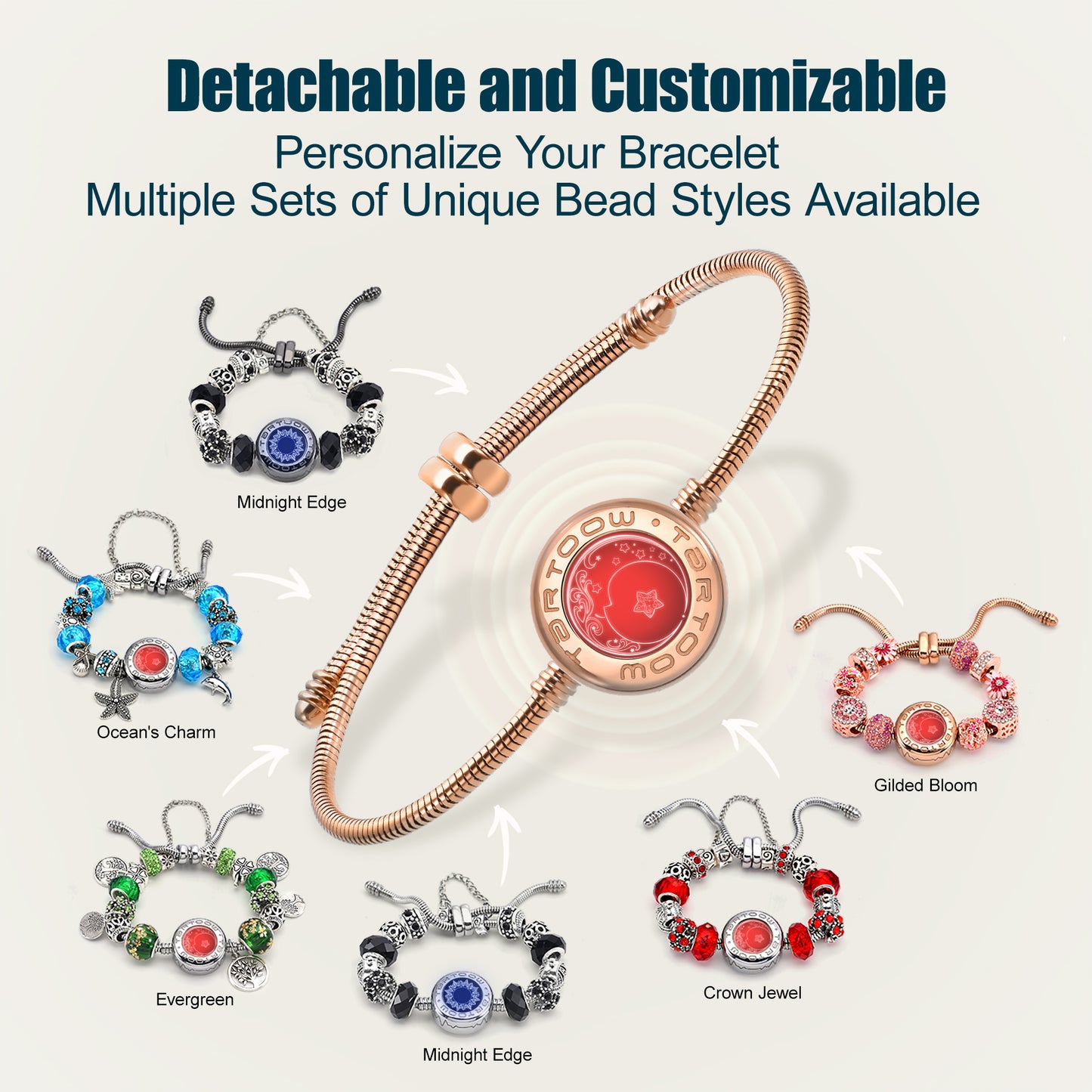 tartoow Long Distance Touch Vibration Bracelets Long Distance Relationship Love Bracelets for Couples Bluetooth S001